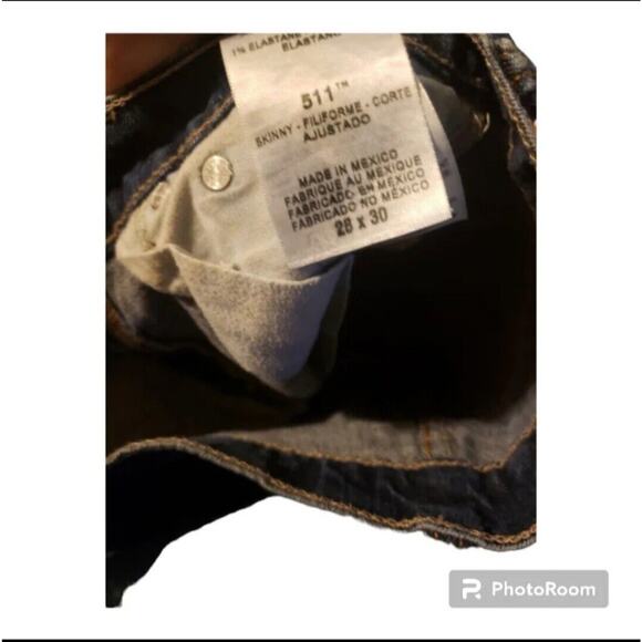 Levi's 511 Dark Blue Skinny Jeans 28 x30 Women's size 28 - Picture 5 of 9
